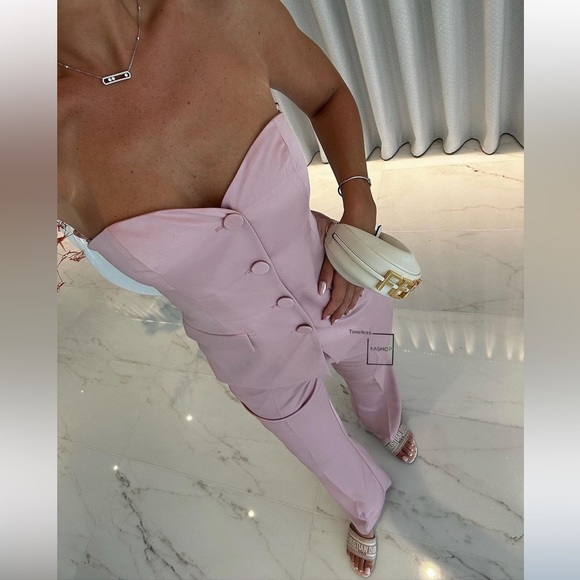 ZARA FLARED SATIN PANTS PINK - Picture 3 of 13